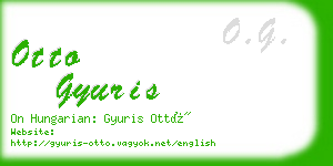 otto gyuris business card